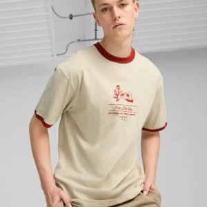 Men's round neck short sleeve printed front t-shirt