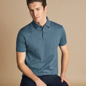 Men's short sleeve polo shirt with cool fabric