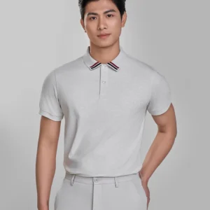 Fashionable short sleeve polo shirt for office