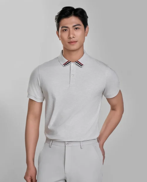 Fashionable short sleeve polo shirt for office
