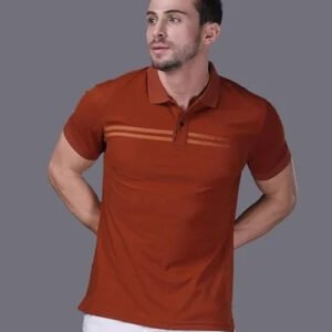 Men's street cafe polo shirt with short sleeves and collar
